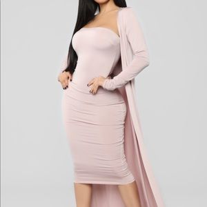 Still Fallin' For Him Dress Set - Mauve